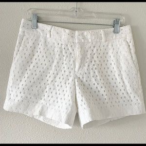 Banana Republic White Eyelet Shorts SZ 2